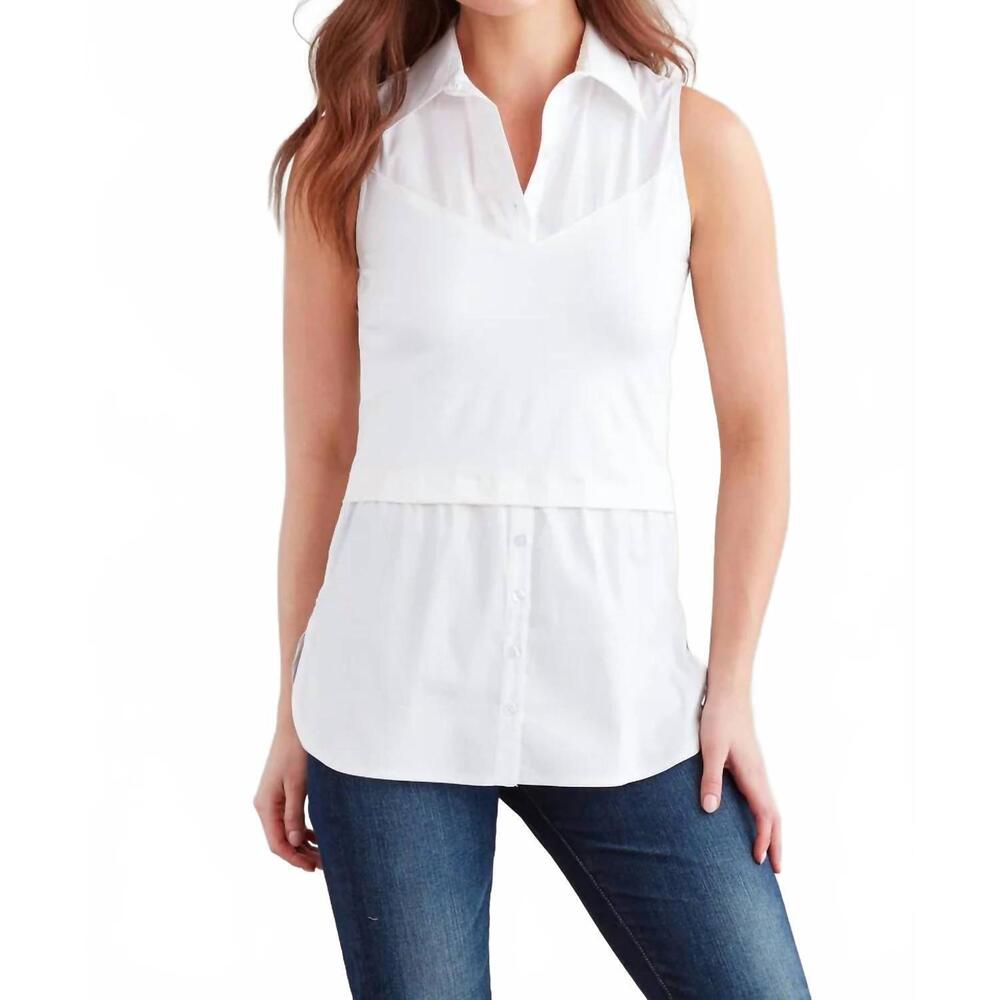 NEW FINLEY layering tank sleeveless top in white
